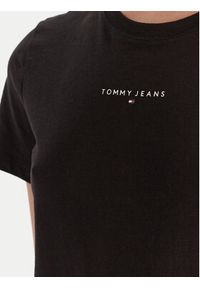 Tommy Jeans T-Shirt Linear DW0DW21964 Czarny Regular Fit. Kolor: czarny. Materiał: bawełna #4