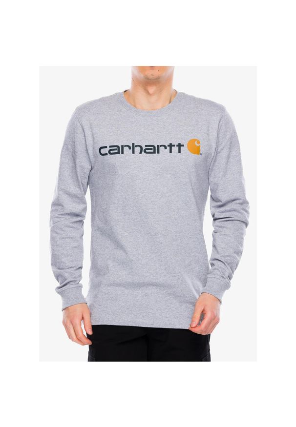 Bluza bez kaptura męska Carhartt Core Logo T-Shirt. Typ kołnierza: bez kaptura. Kolor: szary