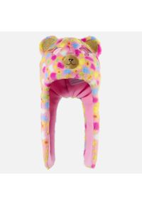 WEDZE - Czapka narciarska peruwianka dla dzieci Wedze miś. Kolor: różowy. Materiał: poliester, materiał. Sezon: zima. Styl: sportowy #2