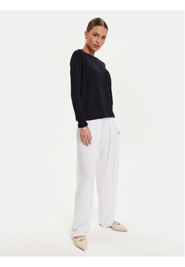 Max Mara Leisure Sweter Coimbra 2426366058 Granatowy Regular Fit. Kolor: niebieski. Materiał: bawełna