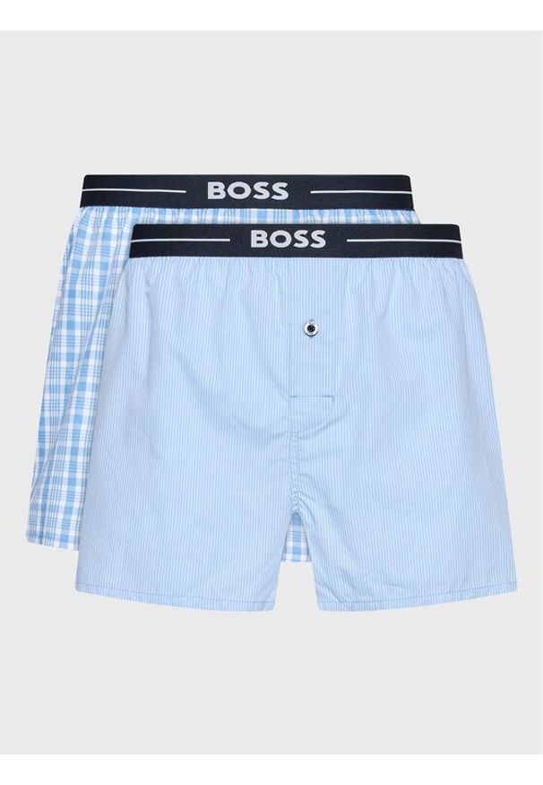 BOSS - Boss Komplet 2 par bokserek Nos 50480056 Niebieski. Kolor: niebieski. Materiał: bawełna