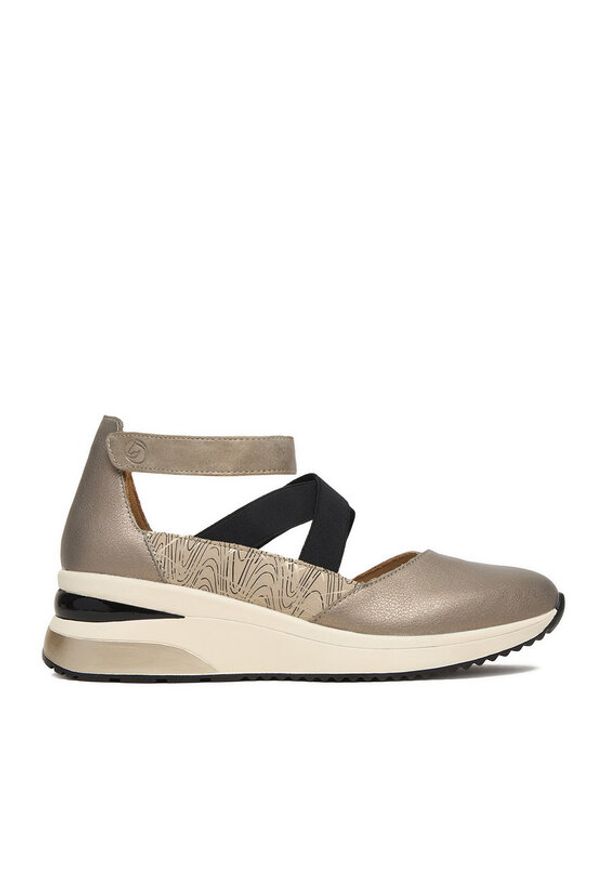 Remonte Półbuty D2411-90 Beżowy. Kolor: beżowy. Materiał: skóra, syntetyk