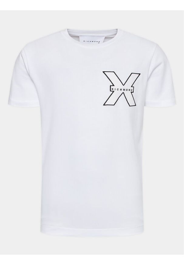 Richmond X T-Shirt UMA23010TS Biały Regular Fit. Kolor: biały. Materiał: bawełna