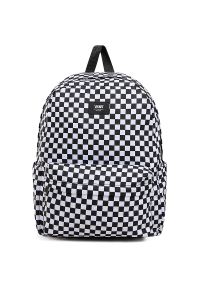 Plecak Vans Old Skool Check VN000H4XY281 - czarno-biały. Kolor: czarny, biały, wielokolorowy. Materiał: poliester, materiał. Wzór: aplikacja. Styl: casual