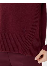 Marella Sweter Celia 2523366215 Bordowy Regular Fit. Kolor: czerwony. Materiał: wełna