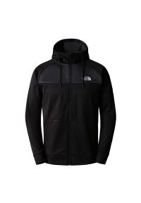 Bluza The North Face Reaxion 0A7Z9O4GZ1 - czarna. Okazja: na co dzień. Kolor: czarny. Materiał: tkanina, skóra, poliester, polar. Wzór: aplikacja. Styl: casual, klasyczny