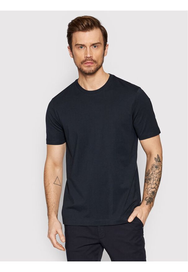 BOSS - Boss T-Shirt Thompson 02 50468972 Granatowy Regular Fit. Kolor: niebieski. Materiał: bawełna
