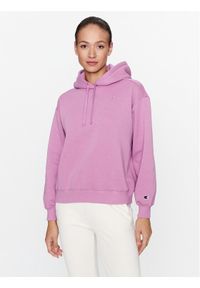 Champion Bluza Hooded Sweatshirt 116678 Różowy Custom Fit. Kolor: różowy. Materiał: bawełna