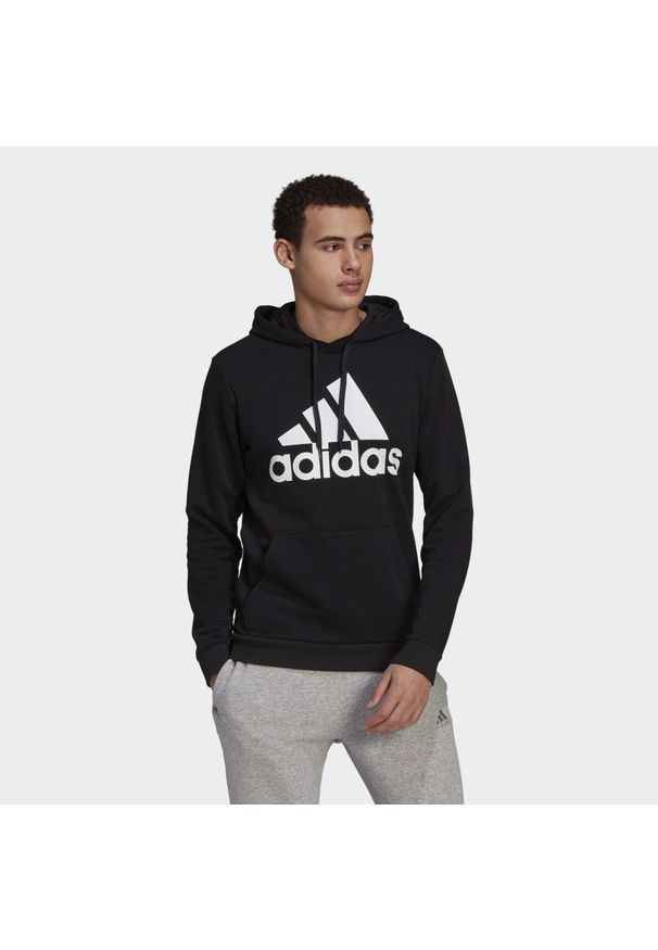 Adidas - Bluza z Kapturem Essentials Big Logo Rozmiar L Czarny - GK9220. Typ kołnierza: kaptur. Kolor: czarny, wielokolorowy, biały. Materiał: poliester, bawełna, wiskoza. Sezon: zima, jesień. Sport: fitness, joga i pilates