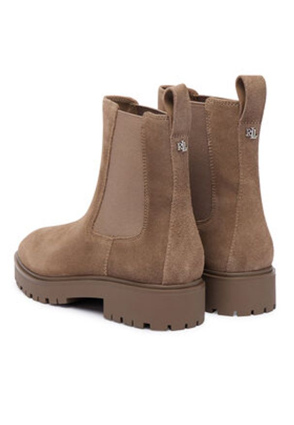 Lauren Ralph Lauren - LAUREN RALPH LAUREN Sztyblety Allyson 802974477002 Beżowy. Kolor: beżowy. Materiał: skóra, zamsz