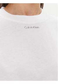 Calvin Klein T-Shirt Metallic Micro Logo T Shirt K20K206967 Biały Regular Fit. Kolor: biały. Materiał: bawełna #5
