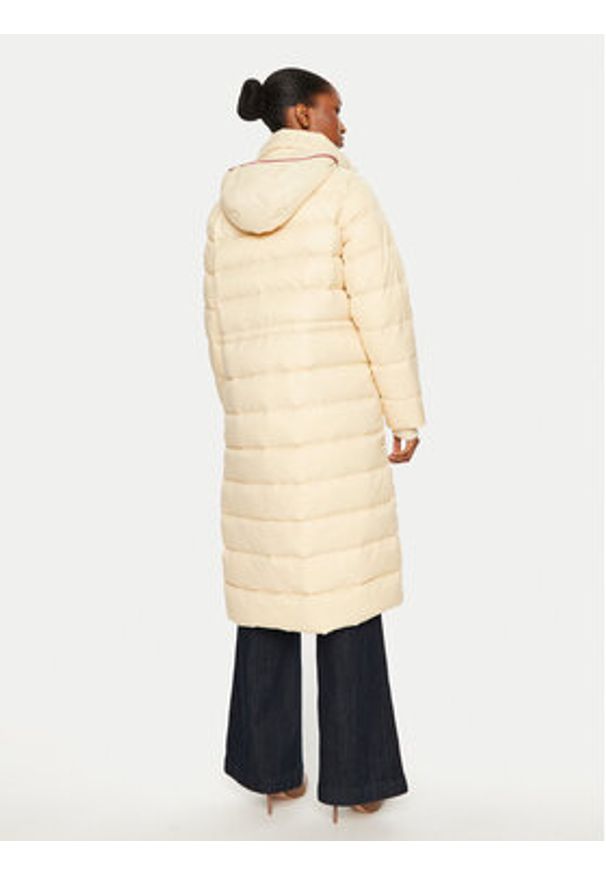 TOMMY HILFIGER - Tommy Hilfiger Płaszcz zimowy WW0WW43553 Beżowy Regular Fit. Kolor: beżowy. Materiał: syntetyk. Sezon: zima