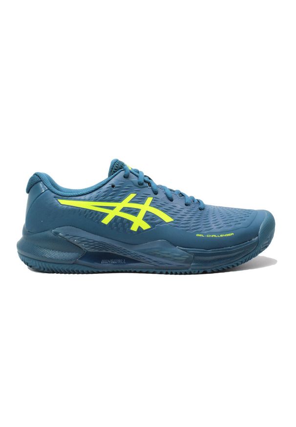 Asics - Buty do tenisa męskie, ASICS Gel-Challenger 14 Clay. Zapięcie: sznurówki. Kolor: żółty, wielokolorowy, niebieski. Materiał: materiał, syntetyk, tkanina. Szerokość cholewki: normalna. Sport: tenis