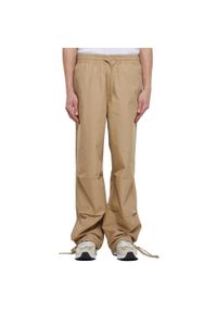 Urban Classics - Szerokie Spodnie Męskie Poplin. Kolor: beżowy. Długość: długie