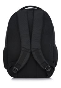 Ochnik - Duży czarny plecak męski. Kolor: czarny. Materiał: nylon #4