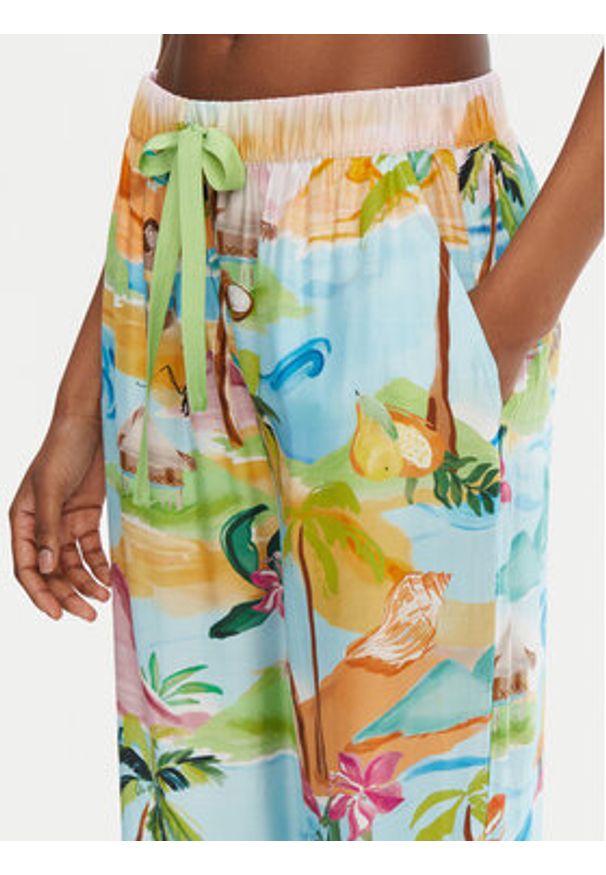 Seafolly Spodnie materiałowe South Pacific 55400-PA Kolorowy Relaxed Fit. Materiał: wiskoza. Wzór: kolorowy