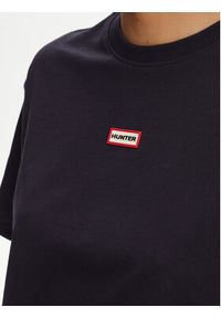 Hunter T-Shirt Leona HARW0070251 Granatowy Regular Fit. Kolor: niebieski. Materiał: bawełna