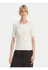 Calvin Klein T-Shirt Varigated LV044F211G Écru Slim Fit. Materiał: bawełna #1