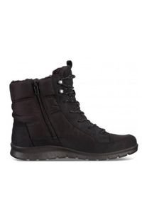 ecco - Buty do chodzenia damskie Ecco Babett Boot. Wysokość cholewki: za kostkę. Zapięcie: sznurówki. Kolor: czarny, wielokolorowy. Materiał: materiał, syntetyk. Szerokość cholewki: normalna. Sport: turystyka piesza