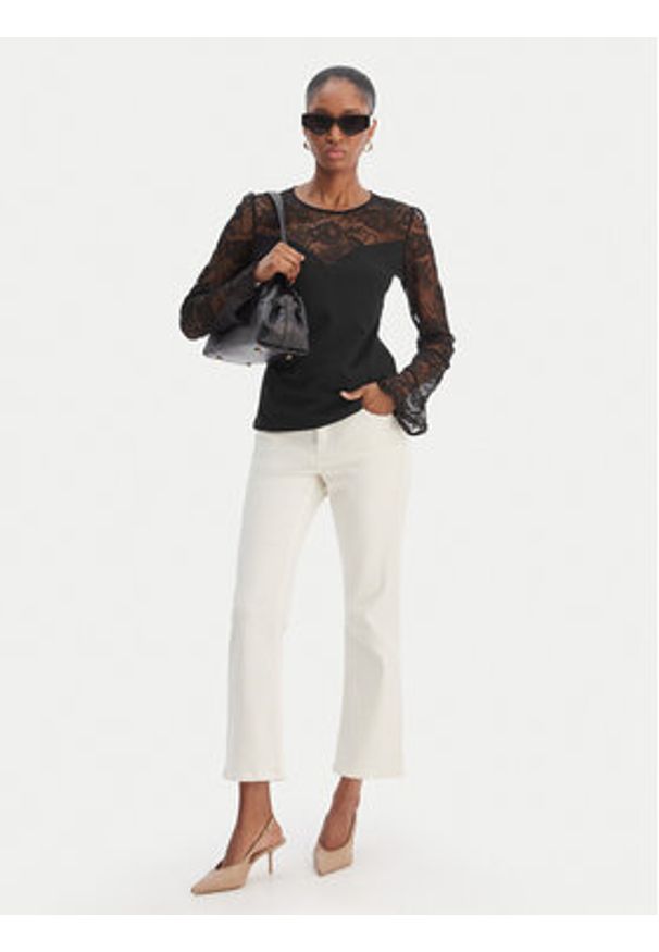 Morgan Bluzka 261-TMELO Czarny Slim Fit. Kolor: czarny. Materiał: syntetyk