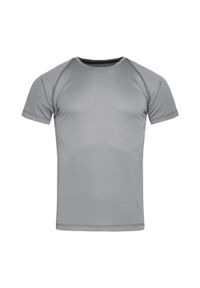 Stedman - Męska Koszulka Active 140 Team Raglan. Kolor: szary, wielokolorowy, czarny. Długość rękawa: raglanowy rękaw #1