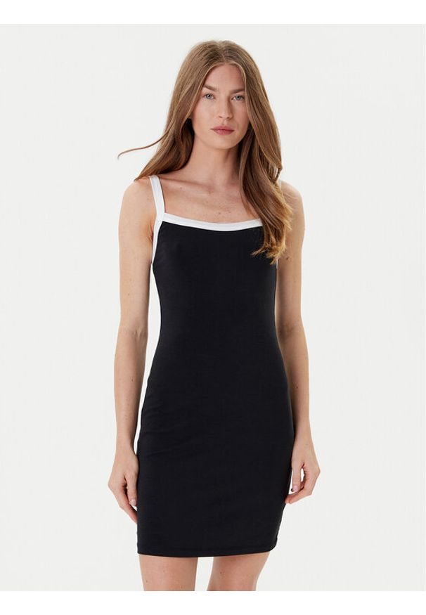 Eleh Sukienka letnia ESS250115 Czarny Slim Fit. Kolor: czarny. Materiał: syntetyk. Sezon: lato