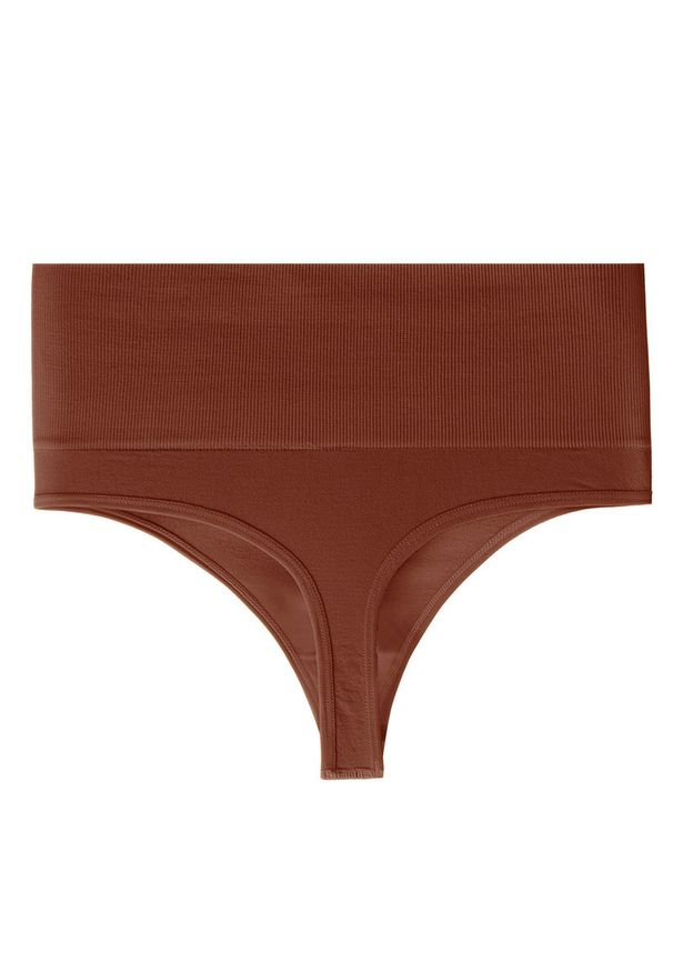 Intica - Stringi modelujące z wysokim stanem elastyczne na co dzień Maiu. Stan: podwyższony. Kolor: brązowy. Materiał: tkanina, materiał