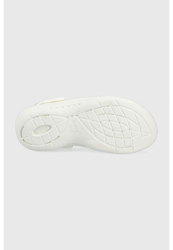 Crocs klapki kolor biały. Kolor: biały. Materiał: guma, materiał