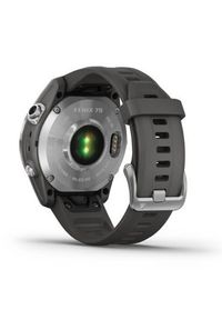 GARMIN - Zegarek sportowy Garmin Fenix 7S srebrny z grafitowym paskiem. Rodzaj zegarka: smartwatch. Kolor: wielokolorowy, srebrny, szary. Materiał: materiał. Styl: sportowy