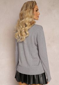 Renee - Szary Sweter Golf o Dopasowanym Fasonie z Wiskozą Nalexa. Typ kołnierza: golf. Kolor: szary. Materiał: wiskoza. Długość rękawa: długi rękaw. Długość: długie. Sezon: jesień, zima. Styl: klasyczny #5