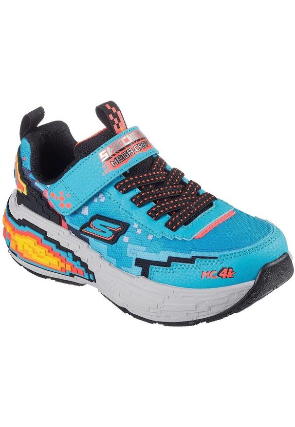 skechers - Adidasy Skechers Mega-craft 4k, Dzieci. Okazja: na uczelnię. Kolor: niebieski. Materiał: materiał. Model: Skechers Sport. Sport: joga i pilates