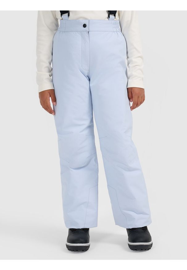 4f - 4F Spodnie narciarskie membrana 5000 dziewczęce - niebieskie 146 (10-11 lat). Kolor: fioletowy. Materiał: poliester, materiał. Wzór: gładki. Sezon: lato. Sport: narciarstwo