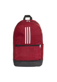 Adidas - PLECAK szkolny adidas BORDOWY DZ8262. Kolor: czerwony. Materiał: materiał, poliester. Wzór: gładki #1