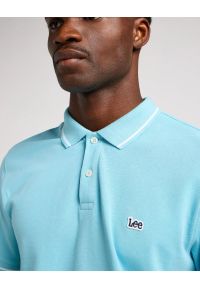 Lee - MESKA KOSZULKA LEE PIQUE POLO PREPPY BLUE 112349952. Typ kołnierza: polo #4