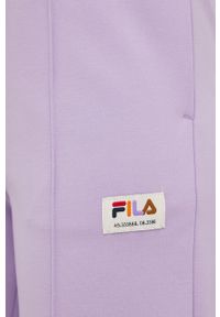 Fila spodnie dresowe damskie kolor fioletowy. Stan: podwyższony. Kolor: fioletowy. Materiał: dresówka #4