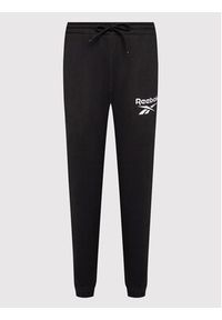Reebok Spodnie dresowe Identity Logo GR9400 Czarny Regular Fit. Kolor: czarny. Materiał: dresówka, bawełna #5