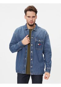 Tommy Jeans Koszula jeansowa Classic DM0DM16598 Granatowy Overshirt Fit. Kolor: niebieski. Materiał: bawełna
