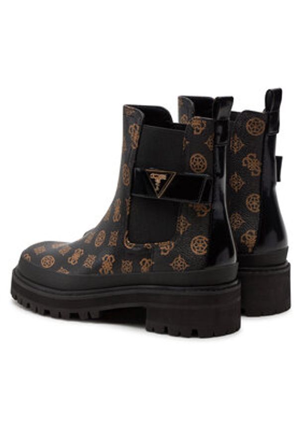 Guess Botki Bensly FLFBEN FAL10 Czarny. Kolor: czarny. Materiał: skóra
