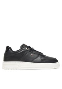 TOMMY HILFIGER - Tommy Hilfiger Sneakersy Sporty Cupsole FW0FW08795 Czarny. Kolor: czarny. Materiał: skóra