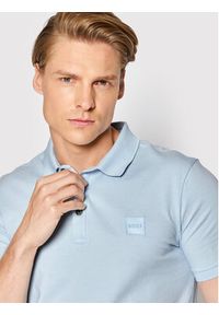 BOSS - Boss Polo Passenger 50472668 Błękitny Slim Fit. Typ kołnierza: polo. Kolor: niebieski. Materiał: bawełna #3