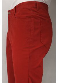Ezreal - Casualowe Spodnie Męskie, 100% BAWEŁNA, Chinosy, Kolorowe, Czerwone. Okazja: na co dzień. Kolor: czerwony. Materiał: bawełna. Wzór: kolorowy. Styl: casual