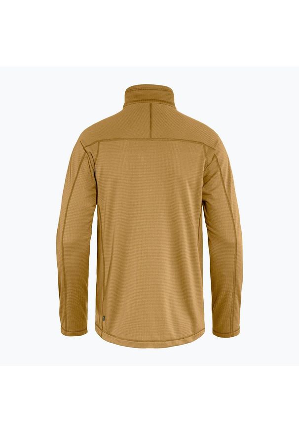 Bluza polarowa męska Fjällräven Abisko Lite Fleece. Kolor: brązowy. Materiał: polar