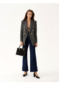 Kazar - Elegancka torebka kuferek z tłoczonej skóry. Kolor: czarny. Materiał: skórzane, z tłoczeniem. Styl: elegancki #8