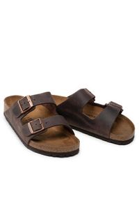 Birkenstock Klapki Arizona Bs 0052531 Brązowy. Kolor: brązowy. Materiał: skóra, nubuk