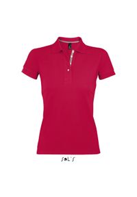 SOL'S - Damska koszulka polo Sol's Portland. Typ kołnierza: polo. Kolor: czerwony #1