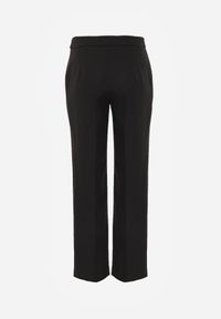 Born2be - Czarne Garniturowe Spodnie VICES na Kant z Wszytym Paskiem z Klamrą Azivore. Okazja: na co dzień, na spotkanie biznesowe. Kolor: czarny. Styl: casual, biznesowy, elegancki #6