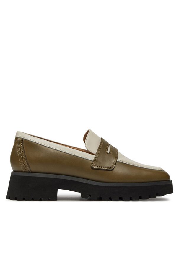 Clarks Loafersy Stayso Edge 26176514 Khaki. Kolor: brązowy. Materiał: skóra