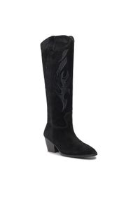 Bronx Kozaki High boots 14297-C Czarny. Kolor: czarny. Materiał: skóra