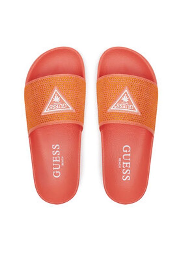 Guess Klapki E4GZ25BB00F Pomarańczowy. Kolor: pomarańczowy
