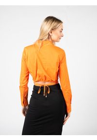 Pinko Koszula "Caloroso" | 100697 Y6VW | Kobieta | Pomarańczowy. Okazja: do pracy, na spotkanie biznesowe. Kolor: pomarańczowy. Materiał: bawełna. Długość rękawa: długi rękaw. Długość: długie. Styl: biznesowy, klasyczny, elegancki, wizytowy